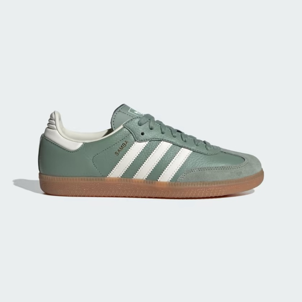 Silver Green Adidas OG Sambas